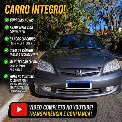 HONDA CIVIC 1.7 LX 16V GASOLINA 4P AUTOMÁTICO HONDA CIVIC 1.7 LX 16V GASOLINA 4P AUTOMÁTICO